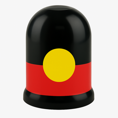 Aboriginal Flag Tow Ball Cover - 50mm