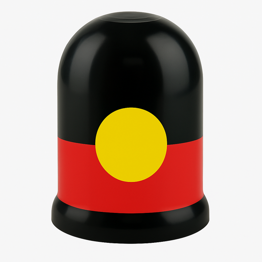 Aboriginal Flag Tow Ball Cover - 50mm