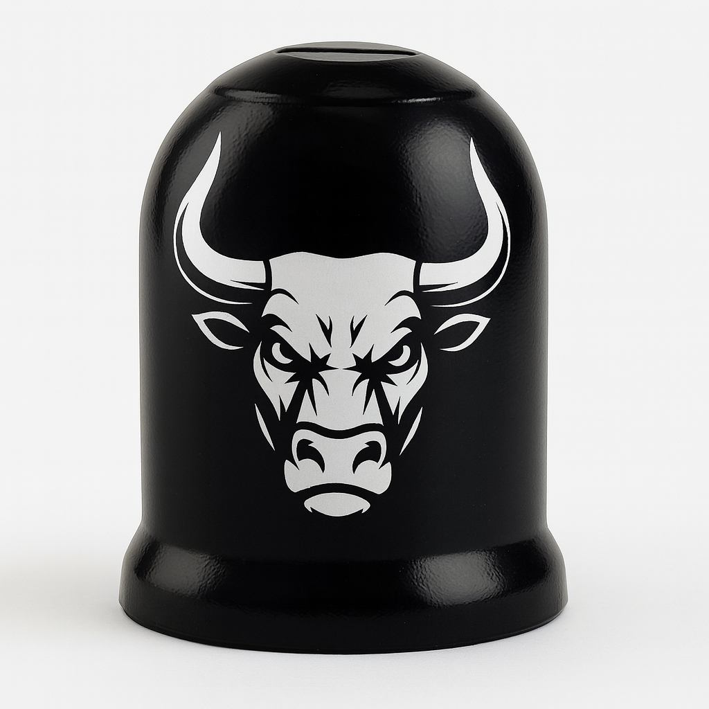 Bull Head Tow Ball Cover – Black & White 50mm