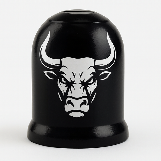 Bull Head Tow Ball Cover – Black & White 50mm