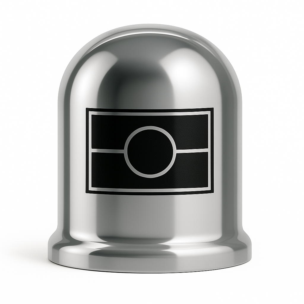 Flag - Aboriginal Tow Ball Cover – Chrome Finish (50mm)