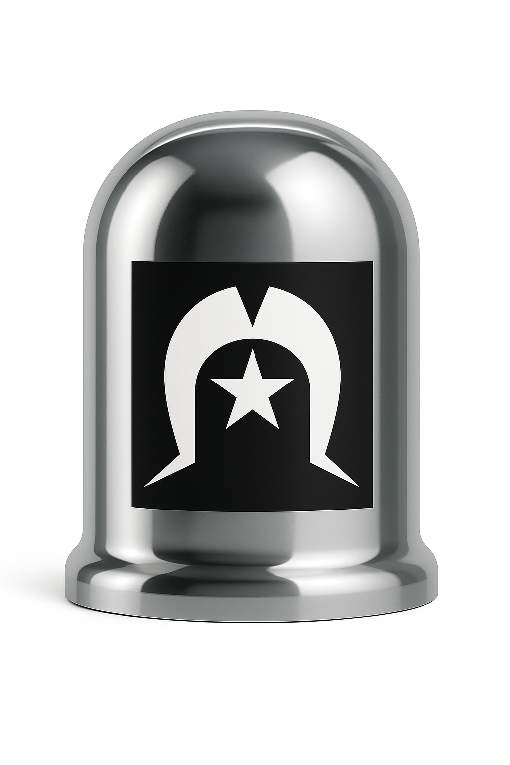 Torres Strait Islander Dhari Tow Ball Cover – Chrome Finish (50mm)