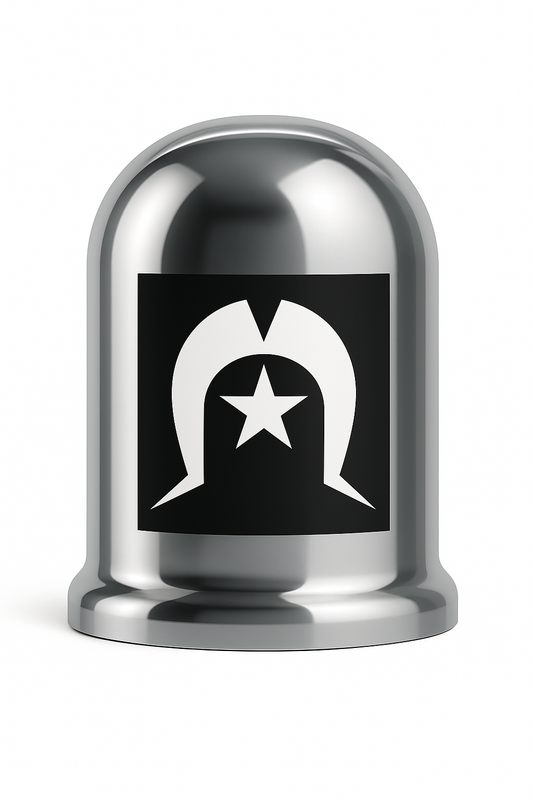 Torres Strait Islander Dhari Tow Ball Cover – Chrome Finish (50mm)
