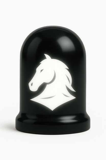 Horse Head Tow Ball Cover Black and Gold & Black & White - 50mm