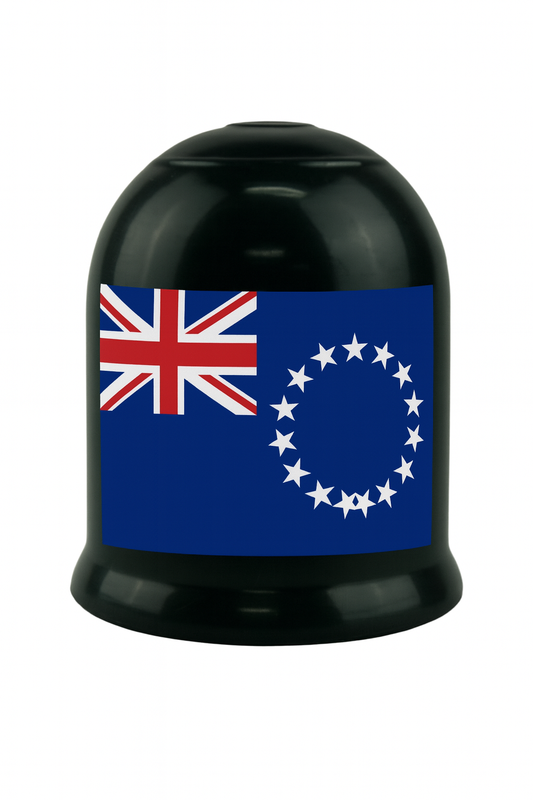Cook Islands Flag Tow Ball Cover – 50mm