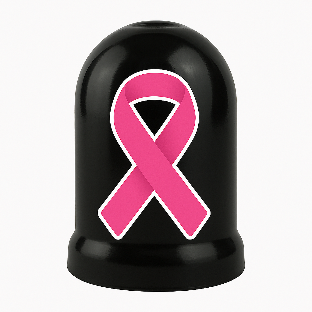 Pink Ribbon Tow Ball Cover – Support Breast Cancer Awareness - 50mm
