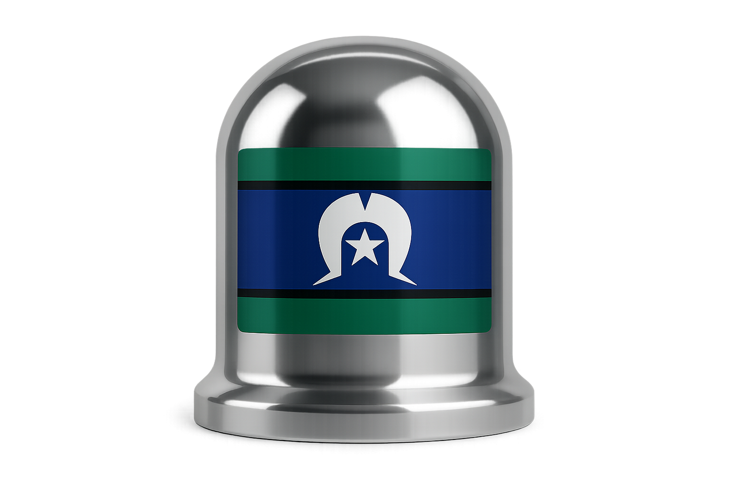 Torres Strait Islander Flag Tow Ball Cover – 50mm
